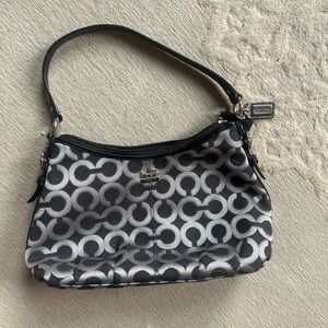 Coach Monogram Black and Gray Shoulder Bag